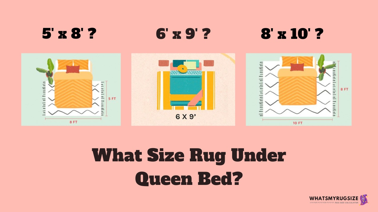 What size rug under queen bed