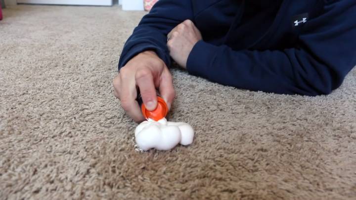 Use Shaving Cream to Clean Carpet